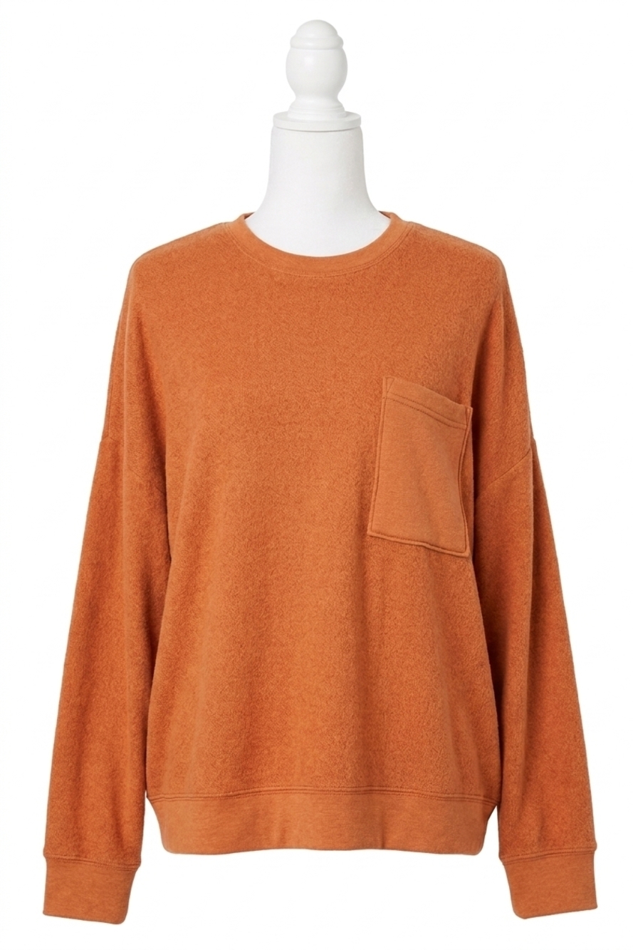 NEW BILLABONG new tides boxy crewneck sweatshirt in bronze
